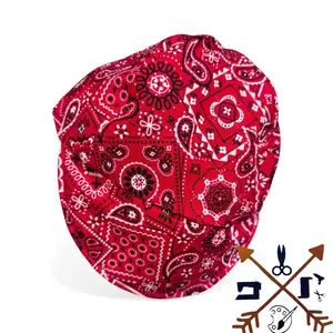 Red Bandana Welding Cap 100% Cotton Made to order in your requested Size