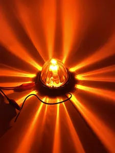 Amber Glass Watermelon Lights for Trucks - LED Side Marker & Turn Signal, Universal Fit for Trailers