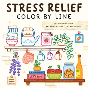Color By Line – Creative Coloring Book for Stress Relief & Relaxation Paperback