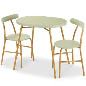 Best Choice Products 3-Piece Oval Dining Table Set, Modern Small Kitchen Dinette w/ 2 Chairs