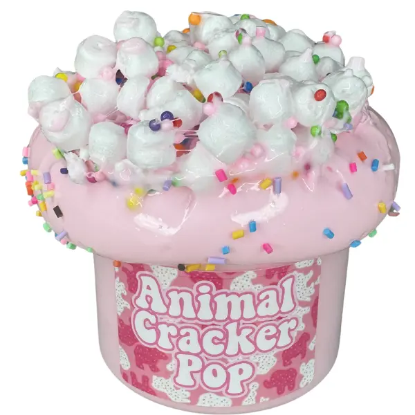 Animal Cracker Pop Marshmallow Bead Semi Floam DIY Kit Scented Slime