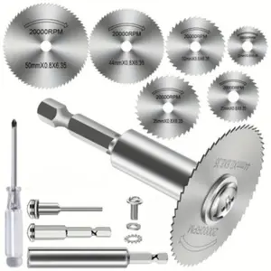 High-Speed Steel Cutting Blade Set, Corrosion Resistant Blade, Industrial Metal Saw Blades for Drill and Rotary Tools, Durable Structure, Precision Cut Edges