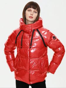 women's letter patch detachable sleeve hooded cotton jacket, casual winter coat with pockets, long sleeve warm outerwear