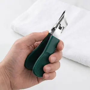 3-Piece Green Eagle Beak Nail Clipper Set – Large Opening, Anti-Splash Beveled Clippers for Thick & Hard Nails |Manicure for Home Use large opening tools