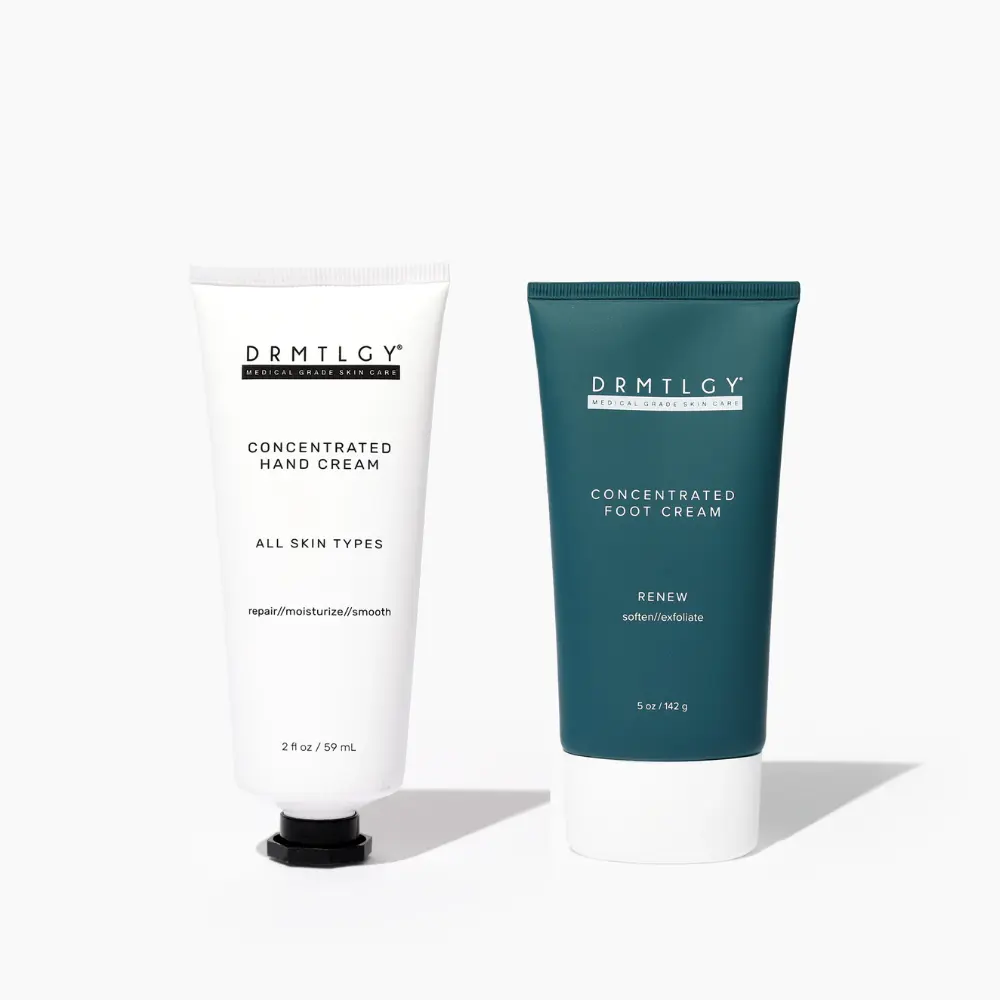 DRMTLGY Foot & Hand Cream Set. Concentrated Foot Cream + Concentrated Hand Cream. Heals Dry, Cracked Skin