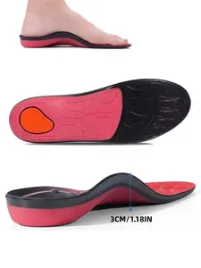 Pain Relief Orthotic Insoles, High Arch Support for Plantar Fasciitis, Unisex Flat Foot Correction, Work Boots Cushions
