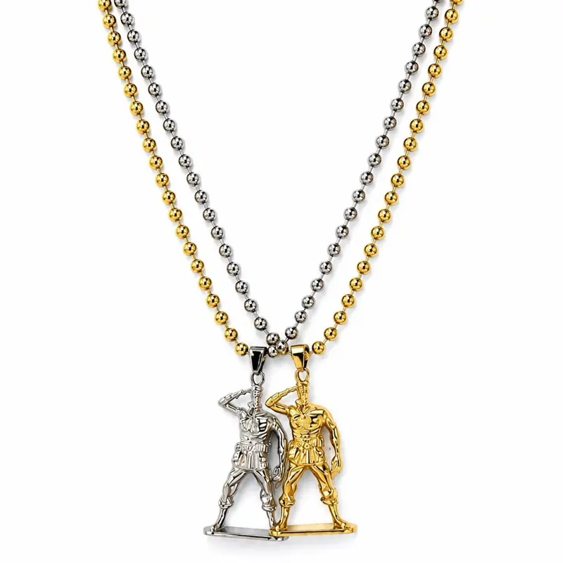 Vmess Military Salute Ball Chain Necklace