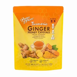 Prince of Peace Instant Ginger Honey Crystals with Turmeric, Value Pack 60 Sachets – Instant Hot or Cold Beverage Easy to Brew – Drink Like a Tea – Caffeine and Gluten Free – Real Ginger 38oz (1080g)undefined