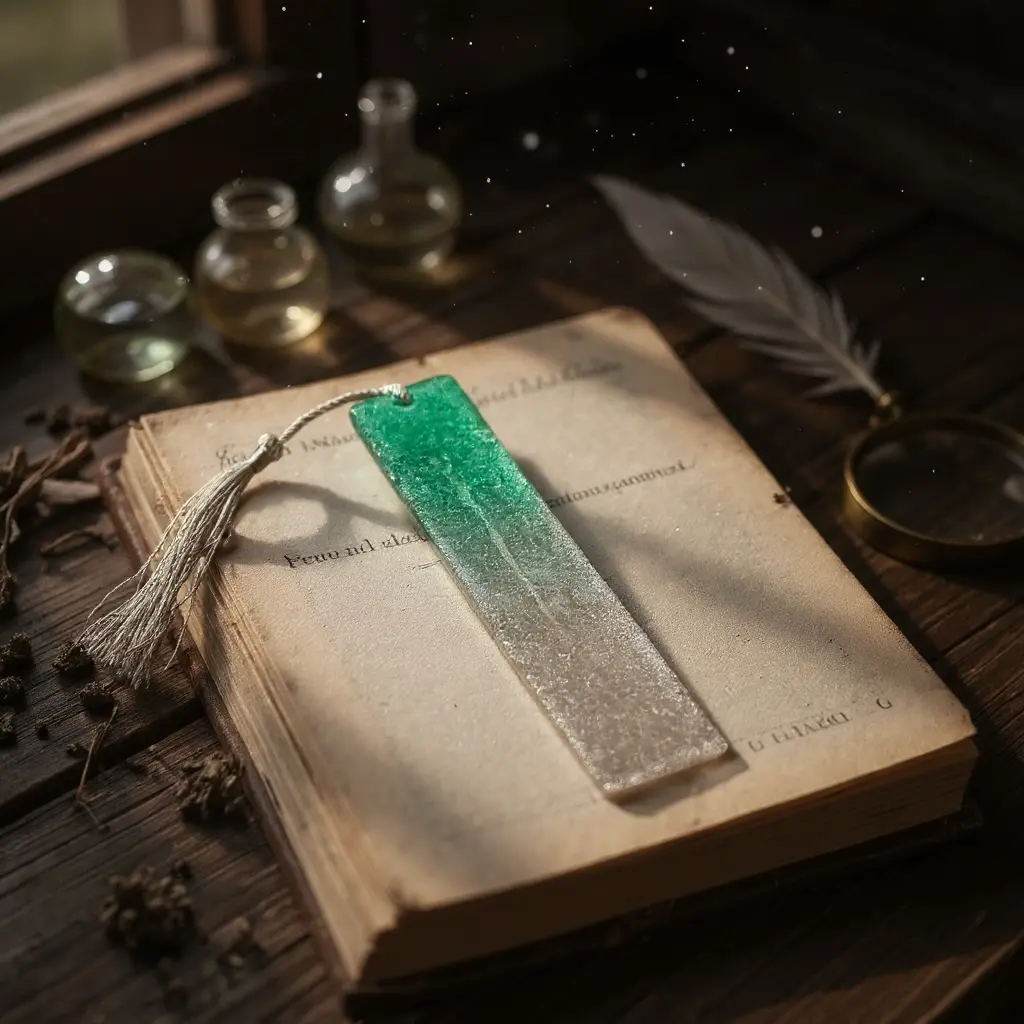 Resin Bookmark-Aqua