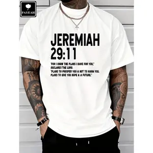 PAYEAH Jeremiah 29 11 Bible Verse God Plans Christian T-Shirt 100% Heavy Cotton T Shirt