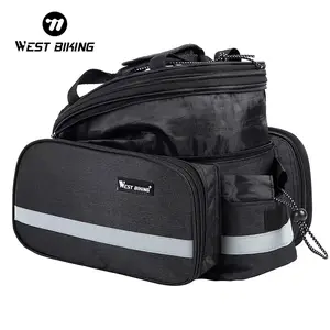 WEST BIKING New Waterproof Bicycle Bag Portable Pannier Rear Rack Tail Seat Trunk Rack Cycling MTB Bike Carrier Luggage Bag