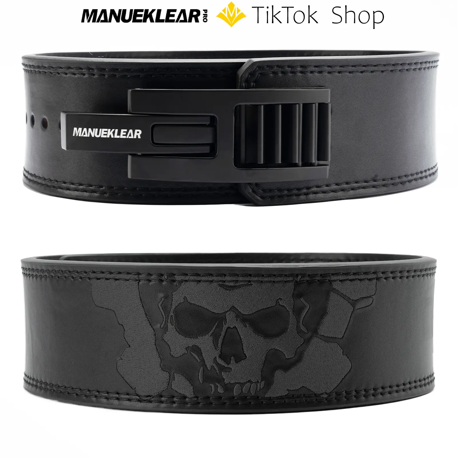 M MANUEKLEAR Lever Lifting Belt for Men and Women, Heavy-Duty Adjustable Gym Accessory with Professional Buckle for Powerlifting & Weight Training, Workout Belts