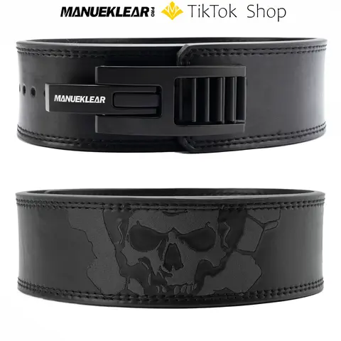M MANUEKLEAR Weightlifting Belt - Adjustable Strap Workout Fitness Belt with Adjustable Heavy-Duty Buckle, Gym-Level Support for Men’s Powerlifting, Resistance Training Gym Accessories