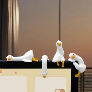 4Pcs So Tired Lazy Duck Mini DeskAccessories 2026 New Desk OrnamentsWork Partner Perfect Desktop Decorationsfor Computer Screens, Office, and HomeDecor Black Friday Christmas Gifts
