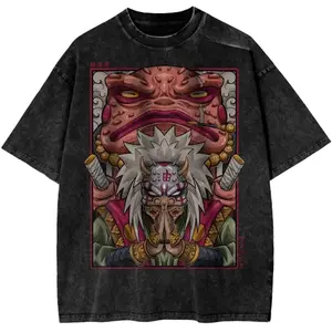 Vintage Anime Inspired White Hair Sage Ninja Graphic T-Shirt Japanese Style Streetwear Cotton Tee Unisex S-3XL