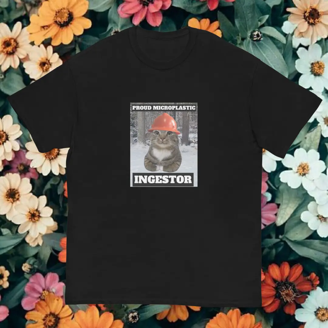 MICROPLASTIC INGESTOR CAT GRAPHIC TEE SHIRT Childrens Book, Nostalgia, 90s Kid, Tshirt, Funny Clothing, Cool Clothing, Trendy Clothes, Best Fashion 2025, Pete the Cat Shirt, Funny Ahh Tees, Trendy Tshirt, I Love Pete The Cat, SALE, Cat Lovers Cat Clothing