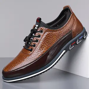 Men's formal casual shoes, stylish and versatile, pointed toe lace-up style, suitable for formal occasions and everyday wear