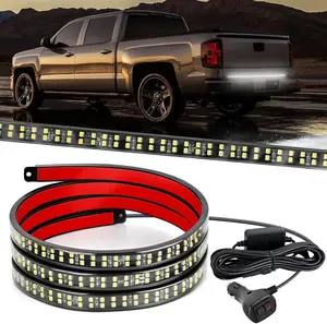 Nilight 48 Inch Truck Tailgate Strobe Light Strip Tail Bar Rear Window Working Lamp Ultra-Bright Double Row 288 LED for Pickup Trailers Construction Vehicles Car SUV, White fathersdaygift