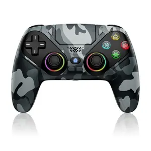 LED Wireless Controller for PS5, Compatible with PS5 Pro/Slim/Pc, Dual Vibration, Macro/Turbo Function, 3.5Mm Audio Jack, 6-Axis Motion Contro Gamepad with Speaker