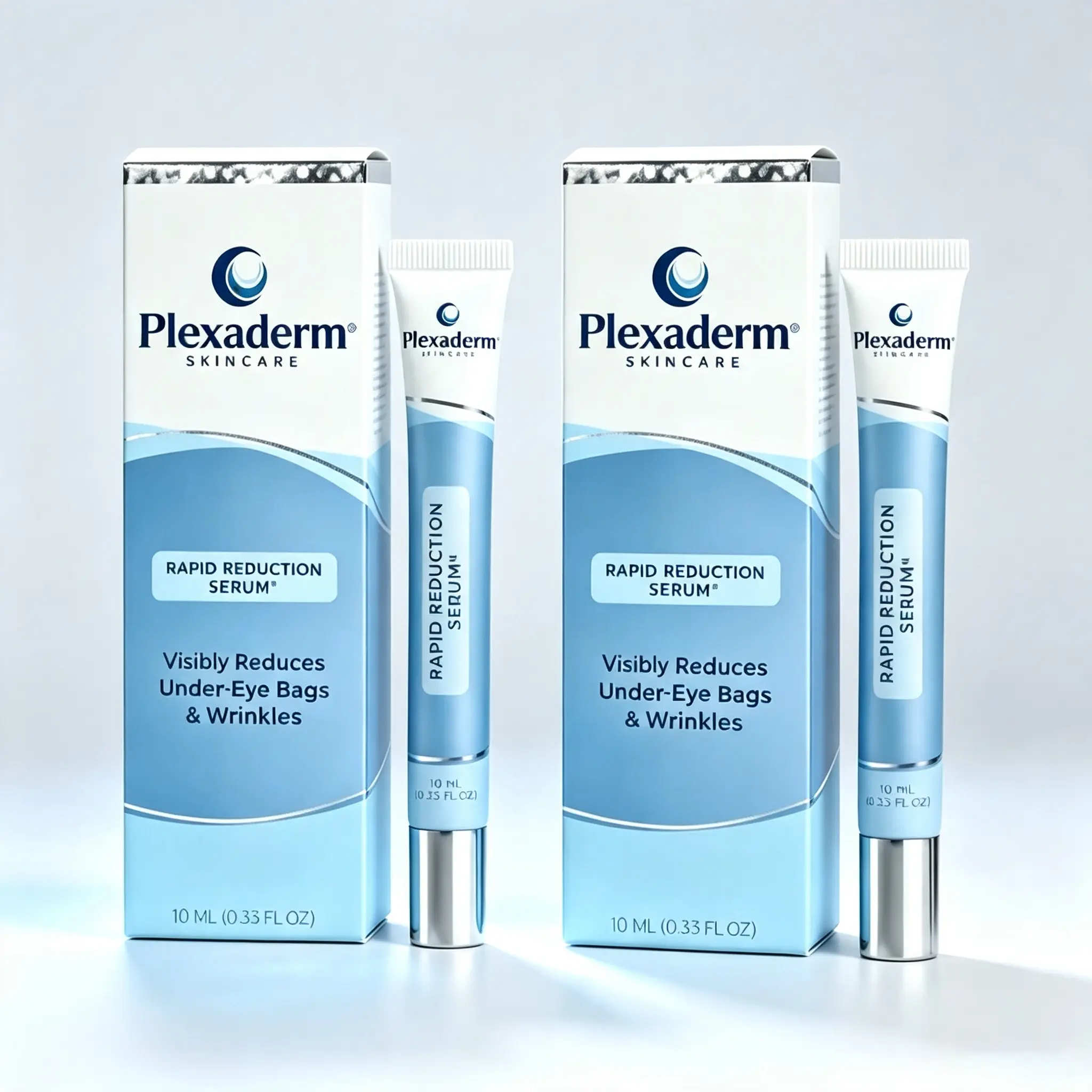 Plexaderm Instant Anti-Aging Eye Serum 1/2/3 Pack, Rapid Tightening Serum for Eye Bags, Wrinkles & Dark Circles, Brightening Daily Facial Care Serum