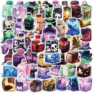 50 sheets of original magical juice stickers DIY decorative waterproof removable stickers for children's scrapbooks, suitcases, notebooks, and toys Funny Stickers