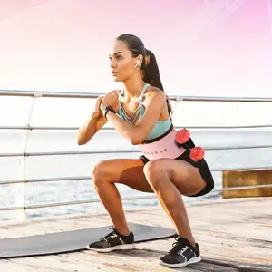 1 Pink Hip Thrust Belt, Hip Bridge Leg Curl Dumbbell Step Reverse Squat, Hip Bridge with Dumbbell Portable Weight Training Belt, Men and Women Fitness Dynamic Assist Belt, Suitable for Women, Men, Gym, Home Exercise, Glutes Workout Equipment