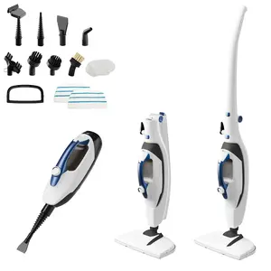 [ Flash Sale ] GLEEHILL 10-in-1 Steam Mop with Detachable Handheld Steamer for Walls, Grout, Floors, Tile & Carpet, 1550W Fast Heat, 90°/120° Swivel, 8m Cord, Chemical-Free Cleaners Multifunction,electric steam mop,steam mop floors