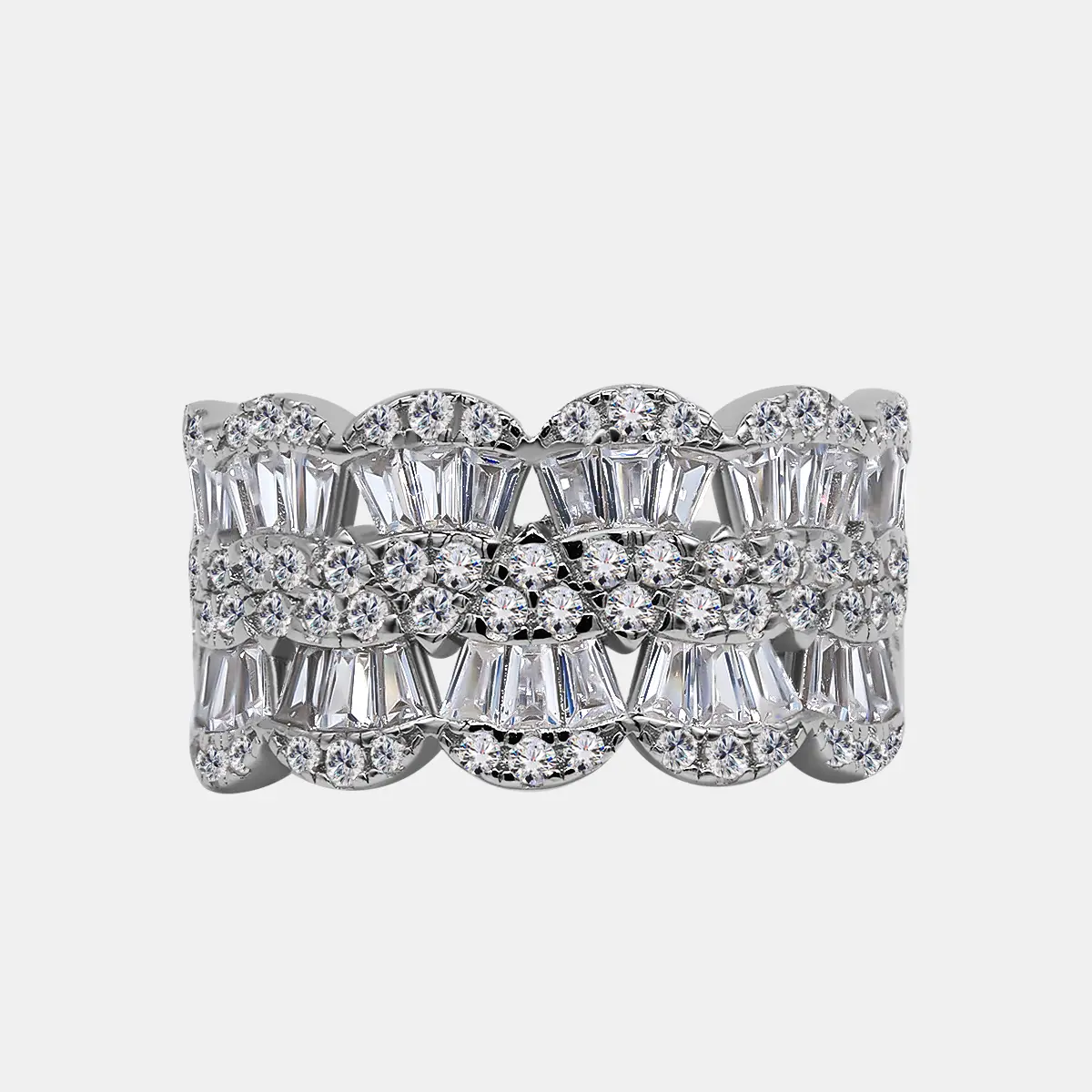 715 Promotional Event "Lace Dance" Luxurious Cubic Zirconia Ring - Elegant Fashion Ring for Special Occasions, Elegant Fashion Rings, Cubic Zirconia Rings