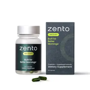 Zento Recover Pre & Post-Drink Supplement | Built for Better Mornings | Probiotics, Superfoods, Antioxidants, Vitamins, Minerals | Full-Body Recovery  | Non-GMO | 12 Servings