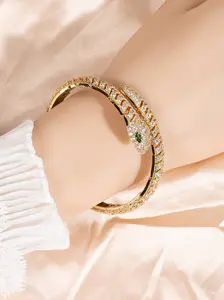 Animal Spirit Snake Bracelet, Trendy Layered Jewelry, Fashionable Party Accessory, Stylish Gift Idea, Versatile Cool Design