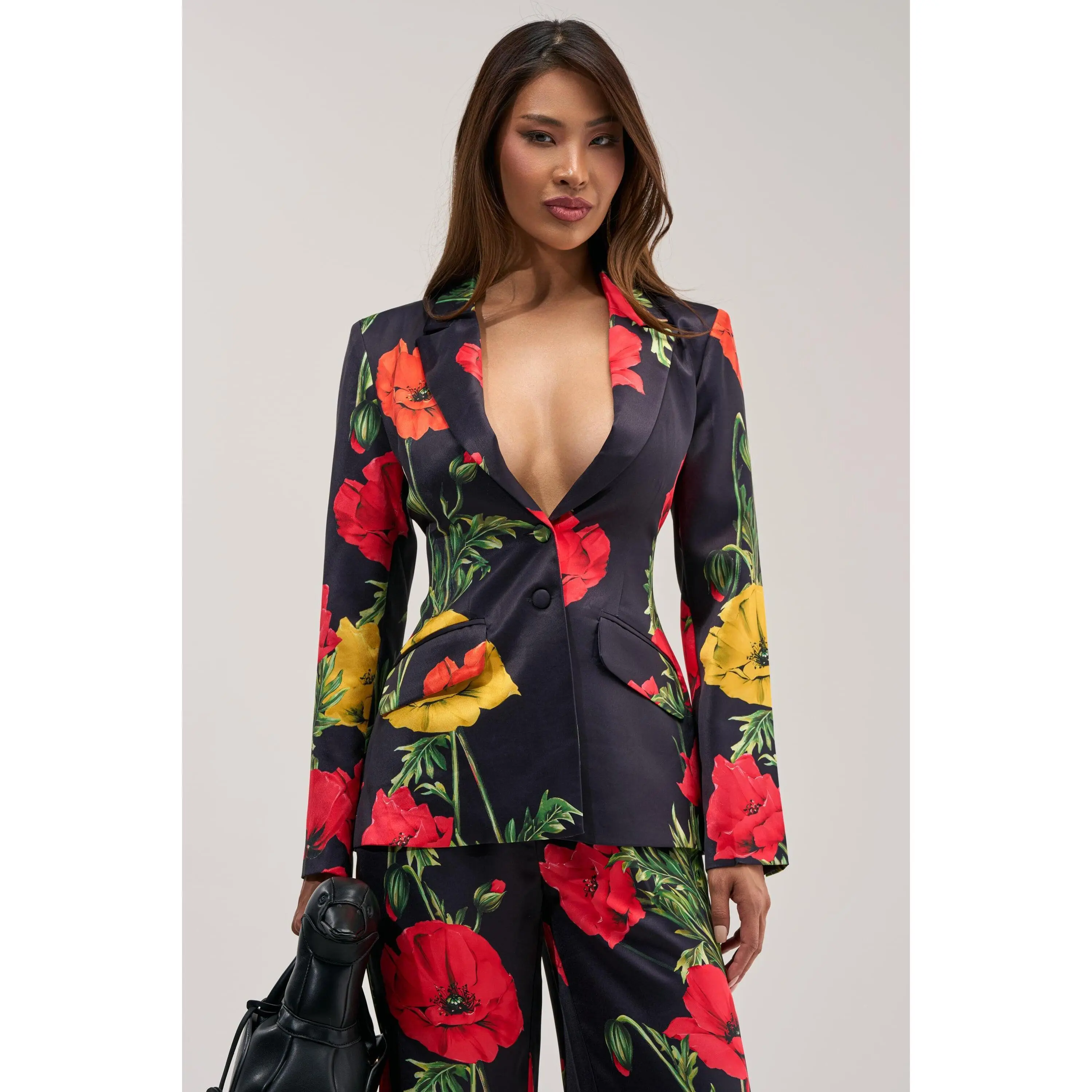 WILDFLOWER SATIN BLAZER