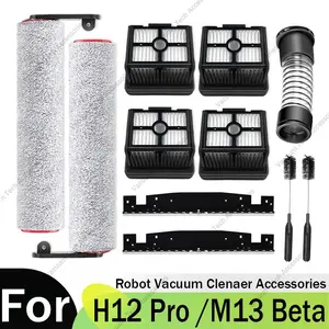 Dreame H12 Pro / H12 Plus / H12 Pro Plus Mix/ H12 Dual/ M13 Beta Accessories Replacement Wet & Dry Home Vacuum Cleaner Spare Parts Roller Brush Cover Hepa Filter Scraping strip Hose Accessories