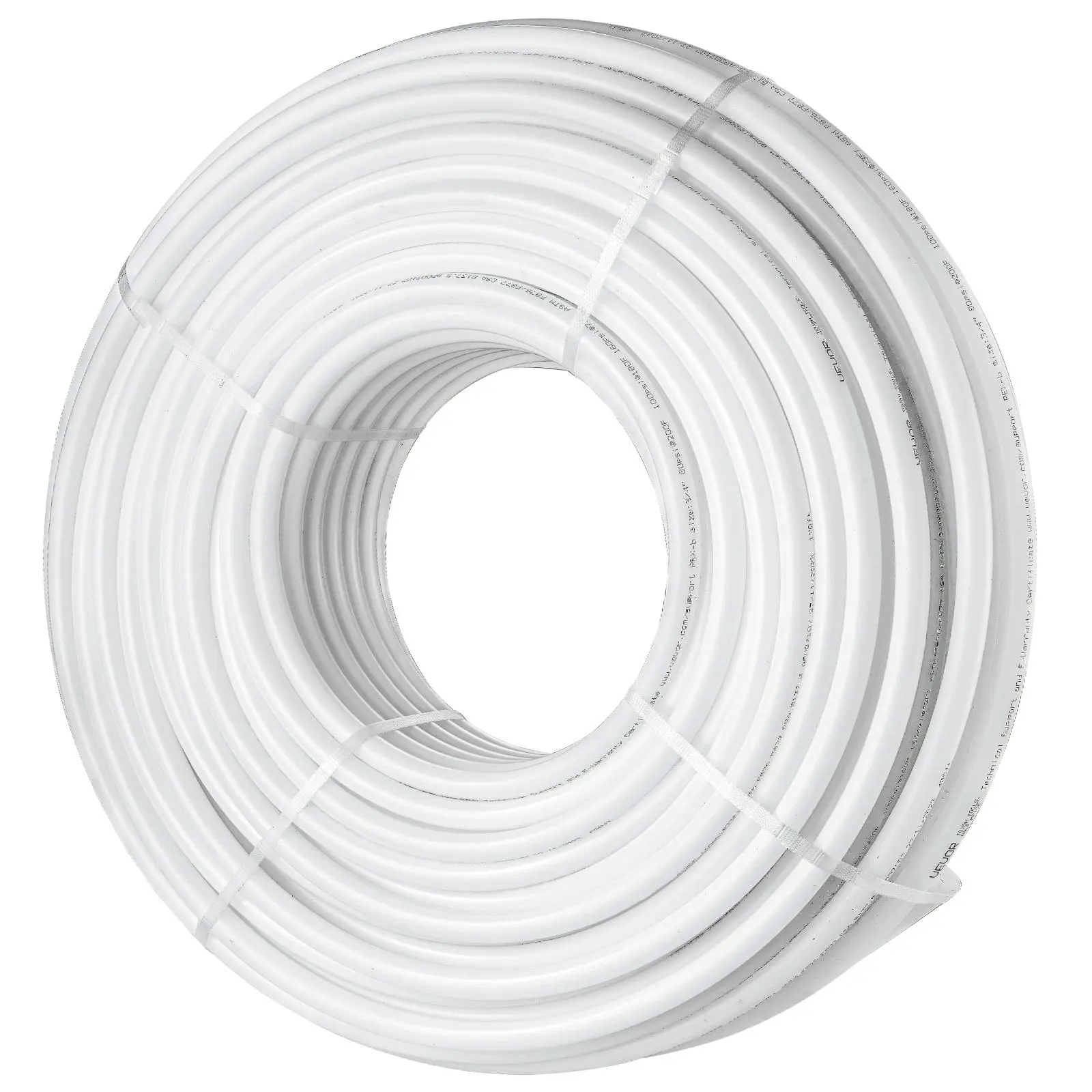 【Summerfinds】VEVOR PEX Pipe 3/4 Inch, 500 Feet Length PEX-B Flexible Pipe Tubing for Potable Water, Pex Water Lines for Hot/Cold Water & Easily Restore, Plumbing Applications with Free Cutter & Clamps ,White
