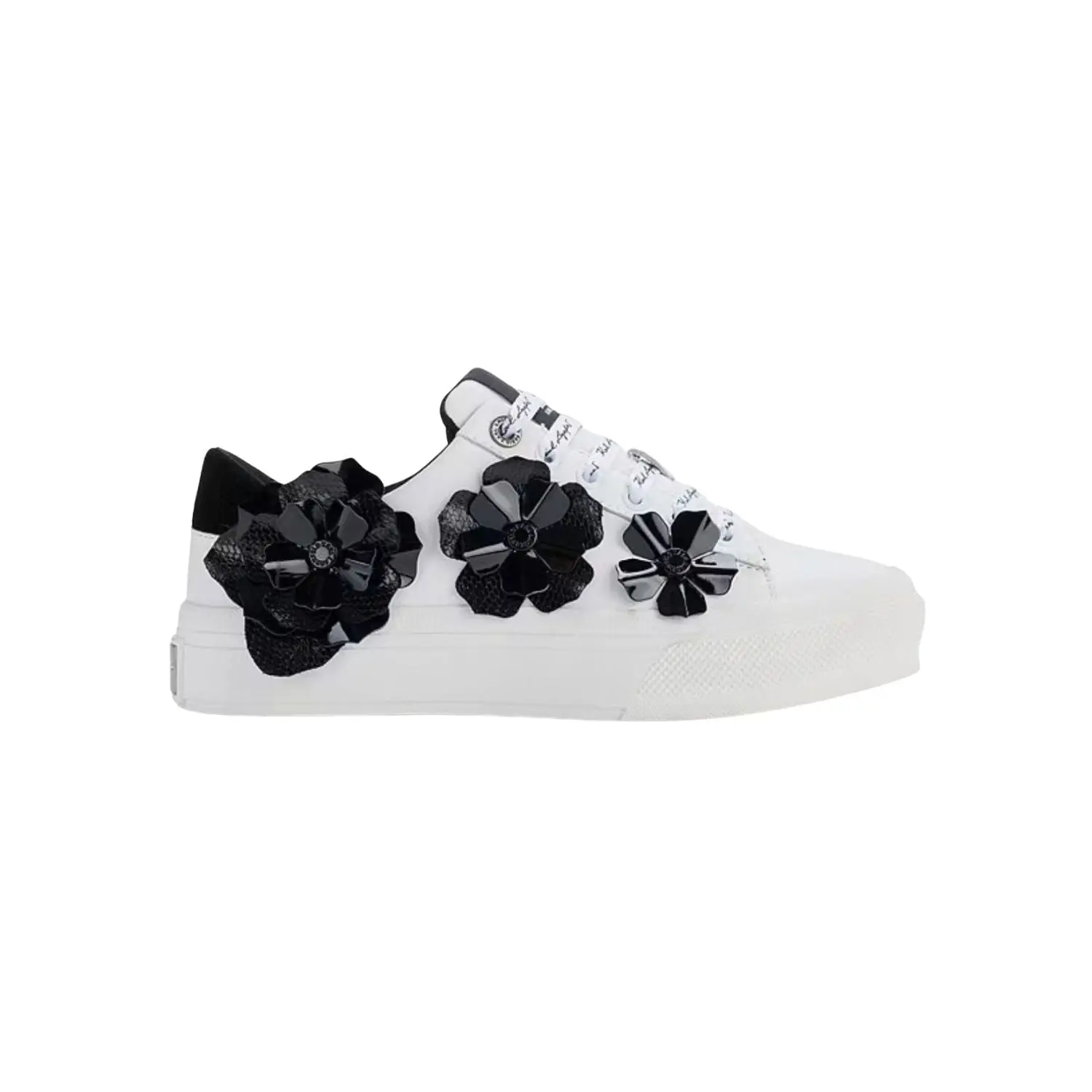 Karl Lagerfeld Georgia Lace-Up Casual Trainers, Men's Daily Wear Shoes with Floral Embellishments J097