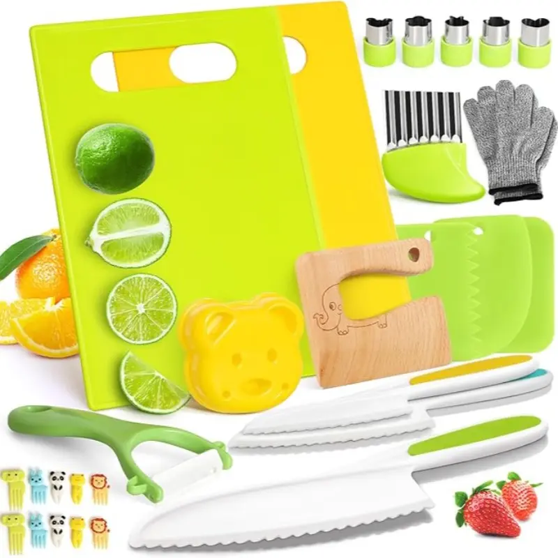 Anti-cut kitchen set: Potato cutting, fruit embossing, cooking molds, and cute molds for kitchen creation, Kid Cooking Sets