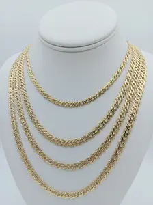 Yordy Spanish Style Link Chain 14k Italian Gold Plated  Unisex Elegant Design Six-Month Warranty Jewelry Necklace