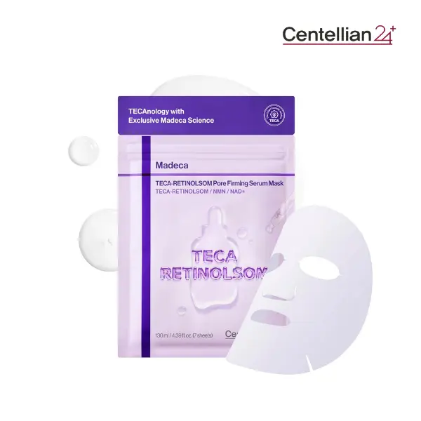 [NEW][Centellian24] TECA-RETINOLSOM Pore Firming Serum Mask 130ml (7 Sheets) | Pore Firming & Elasticity Care | Plumping + Tightening | Korean Skincare