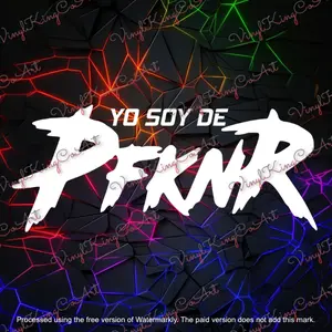 Yo Soy de PfknR Vinyl Decal Sticker Car Stickers Durable Weather Resistant Customizable Multiple Sizes Vibrant Colors Easy Apply