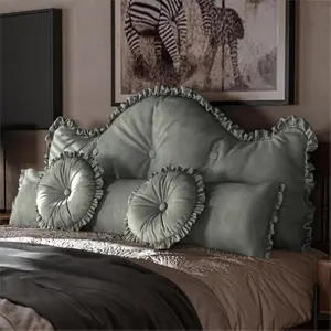 Decorative Pillows for Bed 4 Set, Include Headboard Pillow, Body Pillow for Adults and 2 x Round Decorative Throw Pillows for Bed, Aesthetic Bedroom Decor