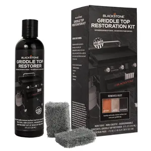 Blackstone Griddle Top Restoration Kit – Deep Cleaning & Rust Removal for Flat Tops Household Pad