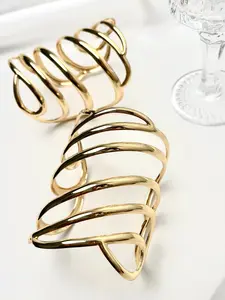 Gold Spiral Arm Cuff Bracelet for Women – Statement Metal Coil Bangle, Adjustable Open Arm Bracelet, Bold Fashion Jewelry, Trending 2025 Accessories, Party & Festival Outfit Upgrade, Shiny Gold Wrap Arm Band