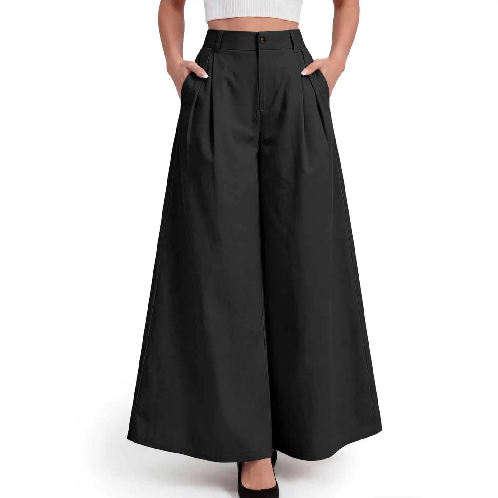 Bsubseach Women Wide Leg Pants Work Palazzo Dress Pants Summer