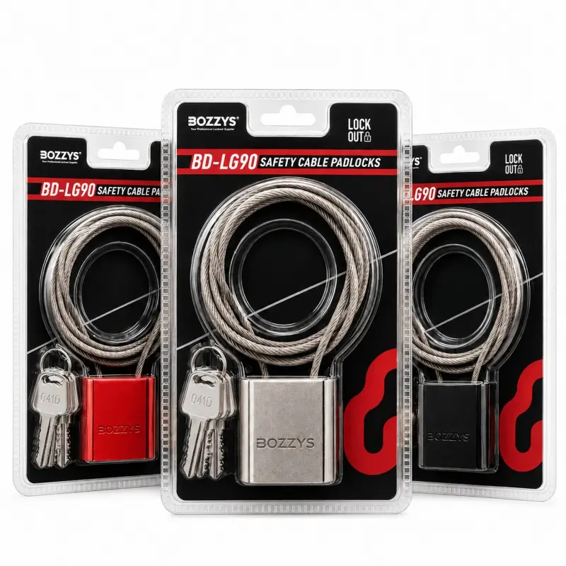 BOZZYS Durable Adjustable Security Cable Padlock with 3 Brass Keys, 1.15 ft Long 1/6 in Thick Steel Cable, Aluminum Alloy Body, 156g, -30°C to 80°C Tolerance, 800N Tension Hold Weatherproof Lock for Family Bicycles, Outdoor Furniture
