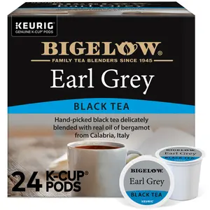Bigelow Earl Grey Tea - Keurig K-Cup Pods - Black Tea - Black Tea Bergamot Flavors - Single Serve Tea Drinks