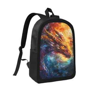 The Majestic Dragon Blaze School Backpack, Featuring Double Shoulders, Is Ideal for Both Genders.It Is Lightweight, Spacious, Comes with Adjustable Straps, And Is Both Stylish And Long-Lasting., For Teenager