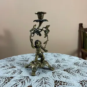 Vintage Solid Brass Candlestick - Heavy Classical Casting