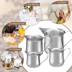 Mini Milk Coffee Cup Bell Frothing Pot, 2/3/5/8oz Sizes, Ideal for Espresso, Milk, Cream, Home & Commercial Use, Restaurant, Cafe, Espresso Machine Accessories