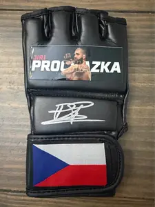 🥊🔥 Jiri Prochazka Signed UFC MMA Glove (JSA Witnessed) Czech Flag!