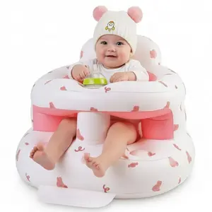 Inflatable Baby Seat for Babies 3-36 Months with Built-in Air Pump Ergonomic Design for Sitting & Learning BPA-Free PVC Material Non-Slip Base Stable Grip Perfect Gift