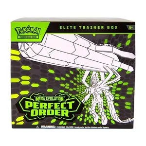 Live Rip Only!!! Pokémon Perfect Order Elite Trainer Box Mega Evolution Trading Card Game Collectible with Mega Evolution Cards for Collectors and Enthusiasts